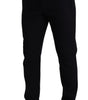 Dolce & Gabbana Blue Cotton Stretch Jogging Trouser Pants