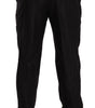 Dolce & Gabbana Gray Wool Silk Dress Trouser Dress Pants