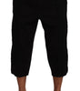 Dolce & Gabbana Black Cotton Torero Cropped Short Trouser Pants