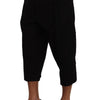 Dolce & Gabbana Black Cotton Torero Cropped Short Trouser Pants