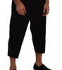 Dolce & Gabbana Black Cotton Torero Cropped Short Trouser Pants