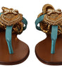 Chaussures plates gladiateur chic Dolce & Gabbana avec détail cœur dévotionnel