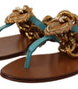 Chaussures plates gladiateur chic Dolce & Gabbana avec détail cœur dévotionnel