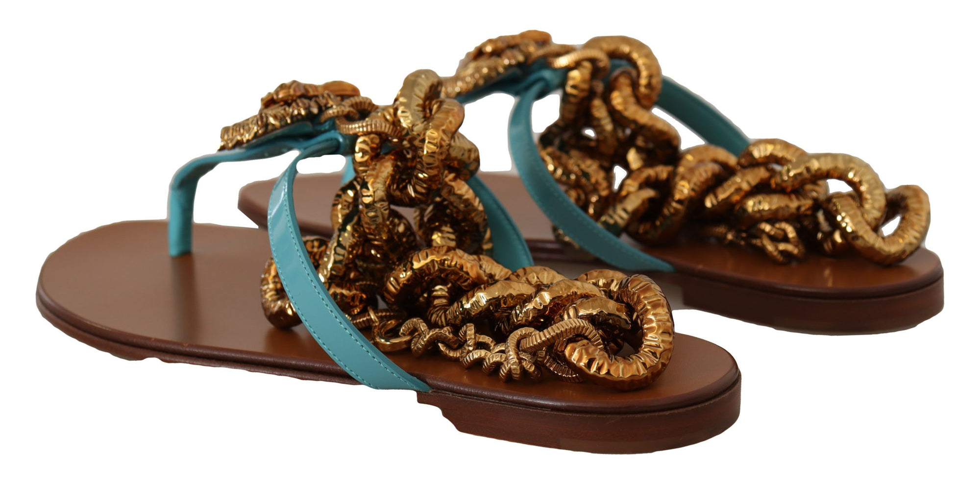 Chaussures plates gladiateur chic Dolce & Gabbana avec détail cœur dévotionnel