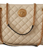 Sac fourre-tout élégant en cuir nappa matelassé Versace