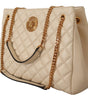 Sac fourre-tout élégant en cuir nappa matelassé Versace