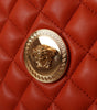 Versace Elegant Round Nappa Leather Crossbody Bag