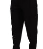 Dolce & Gabbana Black Cotton Stretch Tapered Cargo Pants