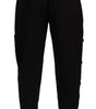 Dolce & Gabbana Black Cotton Stretch Tapered Cargo Pants