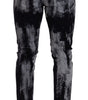 Dolce & Gabbana Blue White Dye Skinny Denim Men Jeans