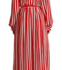 Dolce & Gabbana White Red Silk A-Line Shift Gown Dress