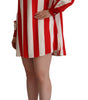 Dolce & Gabbana White Red Stretch Mini Shirt Gown Dress