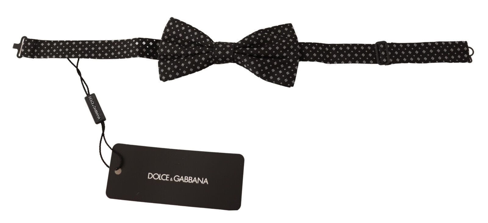 Dolce &amp; Gabbana Elegant Silk Black Fantasy Bow Tie