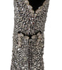 Dolce & Gabbana Black Suede Strass Crystal Cowgirl Boots