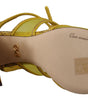 Dolce & Gabbana Yellow Leather Crystal Ayers Sandals Shoes