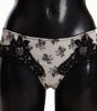 Dolce & Gabbana Elegant White Lace Silk Briefs