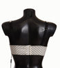 Dolce & Gabbana White Black Polka Dot Satin Lace Balconette Bra