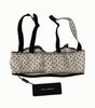 Dolce & Gabbana White Black Polka Dot Satin Lace Balconette Bra