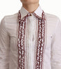 Polo élégant à manches longues en coton blanc Dolce & Gabbana
