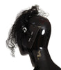 Dolce & Gabbana Black Logo Sequined Fascinator Diadem Headband