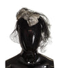 Dolce & Gabbana Black Logo Sequined Fascinator Diadem Headband