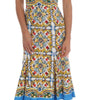 Dolce & Gabbana White Majoilca Sleeveless Sheath A-line Dress
