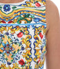 Dolce & Gabbana White Majoilca Sleeveless Sheath A-line Dress