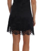 Dolce & Gabbana Black Silk Blend Lace Trim Chemise Lingerie Dress