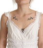 Dolce & Gabbana White Cotton Tiered Long Maxi A-line Dress