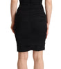 Dolce & Gabbana Bodycon Black Silk Off Shoulder Sheath Bodycon Dress