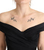 Dolce & Gabbana Bodycon Black Silk Off Shoulder Sheath Bodycon Dress