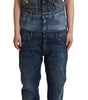 Dolce & Gabbana Dark Blue Cotton Strapless Denim Jumpsuit Dress