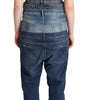 Dolce & Gabbana Dark Blue Cotton Strapless Denim Jumpsuit Dress