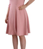 Dolce & Gabbana Pink 3/4 Sleeves Viscose Blend A-line Dress
