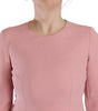 Dolce & Gabbana Pink 3/4 Sleeves Viscose Blend A-line Dress
