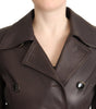 Dolce & Gabbana Dark Brown Leather Long Sleeves Belted Jacket