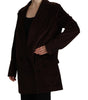Dolce & Gabbana Bordeaux Corduroy Cotton Blazer Oversized Jacket