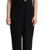 Dolce & Gabbana Black Wool Blend Sleeveless Jumpsuit Dress