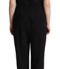 Dolce & Gabbana Black Wool Blend Sleeveless Jumpsuit Dress