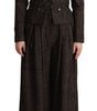 Dolce & Gabbana Dark Brown Wool Single Breasted 2 Pc Jacket Pants