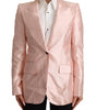 Veste blazer élégante en soie rose Dolce &amp; Gabbana