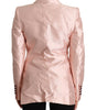 Veste blazer élégante en soie rose Dolce &amp; Gabbana