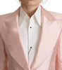 Veste blazer élégante en soie rose Dolce &amp; Gabbana