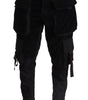 Dolce & Gabbana Black Cotton Skinny Corduroy Cargo Pants