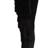 Dolce & Gabbana Black Cotton Skinny Corduroy Cargo Pants