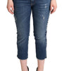 Dolce &amp; Gabbana Elegant Mid-Waist Cropped Denim