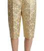 Dolce &amp; Gabbana Elegant Beige High-Waisted Cropped Pants