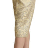 Dolce &amp; Gabbana Elegant Beige High-Waisted Cropped Pants