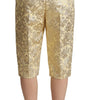 Dolce &amp; Gabbana Elegant Beige High-Waisted Cropped Pants