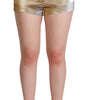 Pantalon chaud élégant Dolce & Gabbana en métal doré